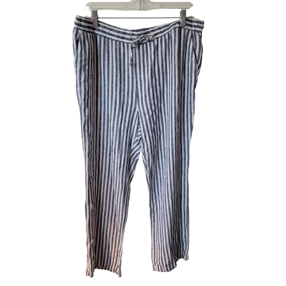 Ellen Tracy Women's Linen Blend Wide Leg PantSize large - Picture 3 of 8